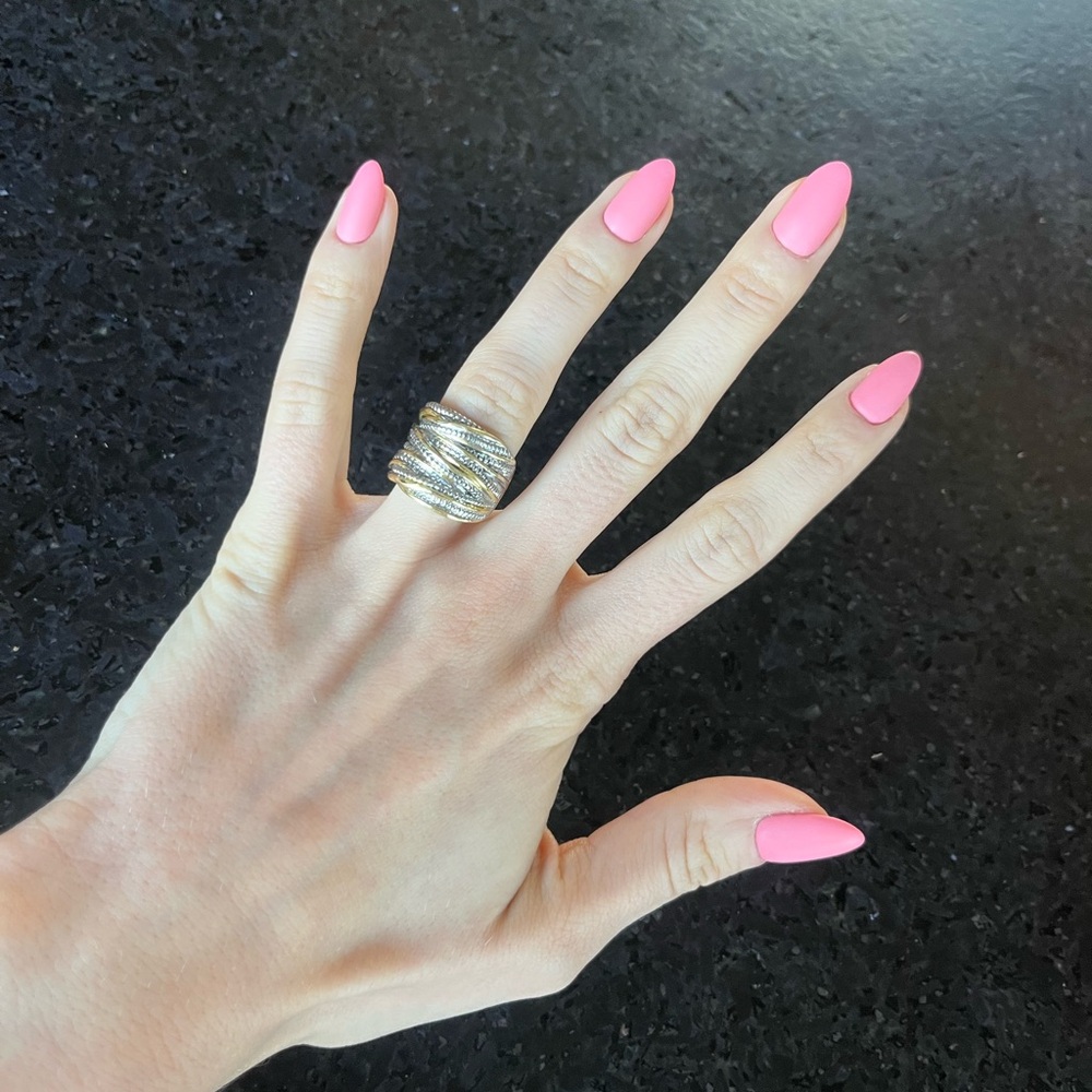 Silver Gold Band Ring